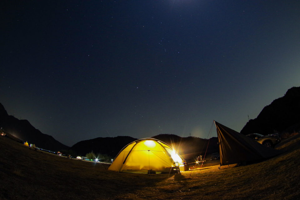 春一番が吹くと言われていた日のキャンプ@瀬戸吉井川緑地