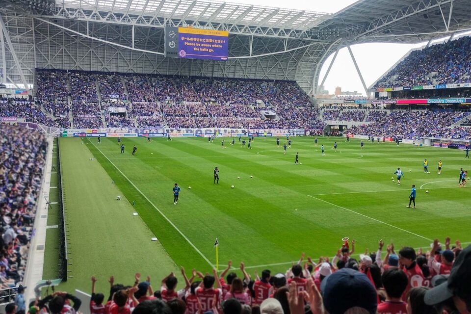 アウェー名物、桃太郎チャント歌ってるときかな。J1チームにとっては初めての桃太郎チャント。どの試合でも概ね好評いただいていたようですね♪