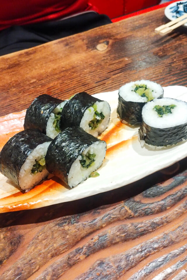 広島菜漬の巻物で〆。