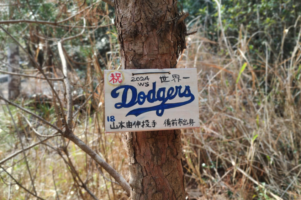 噂通り、この山はほんとに個性的な看板がたくさんありました。まずは、備前市出身の超有名人の看板!