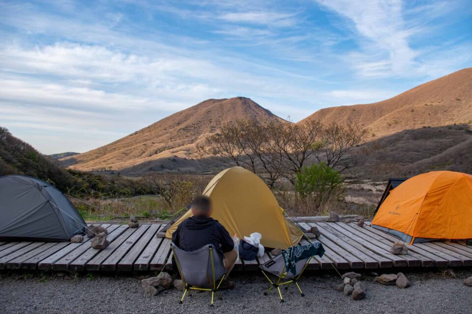 日が暮れる前にテン場に戻り、晩ごはんタイム