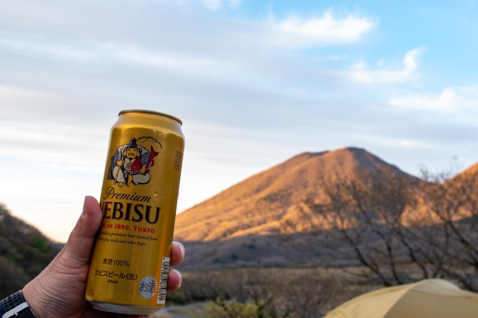 こんな景色の中で飲むビール。最高に決まってる。（これは夫の🍺）