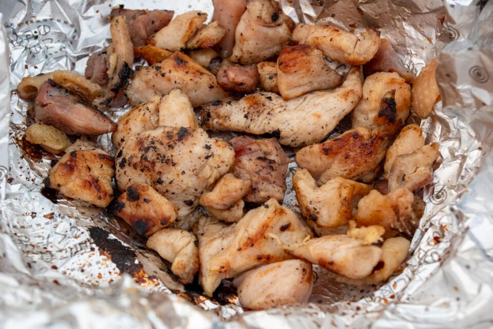 中川の炭焼鶏、やっぱり美味しかった。ビールにぴったり。