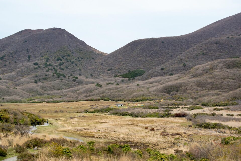 坊がつるを眺めながら