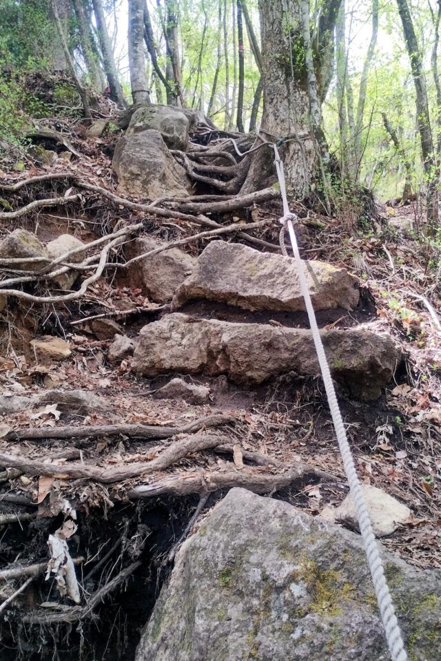 ロープがあって助かった